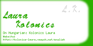 laura kolonics business card